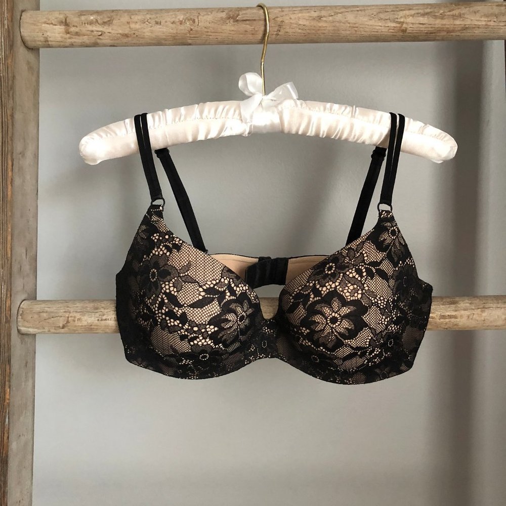VS Angels Secret Embrace Demi Black/tan lace, 34D